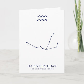 Carte Symbole Aquarius Zodiac Star Signal Personnalisé A