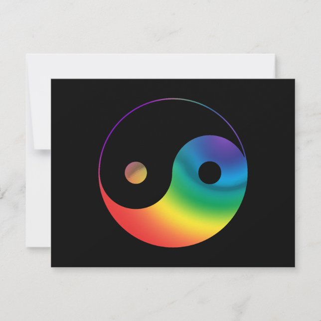 Carte Symbole arc-en-ciel Yin Yang (Devant)