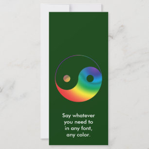 Carte Symbole arc-en-ciel Yin Yang