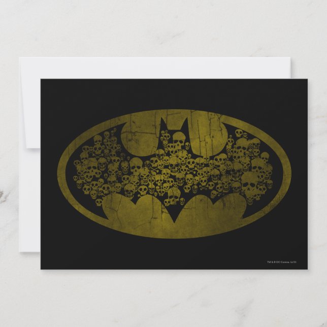 Carte Symbole Batman | Crânes dans le logo de chaume (Devant)