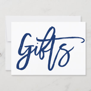 Carte Symbole Cadeaux de Mariage Lettré À La Main Chic