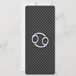 Carte Symbole cancéreux Zodiac Charbon Fiber Impression