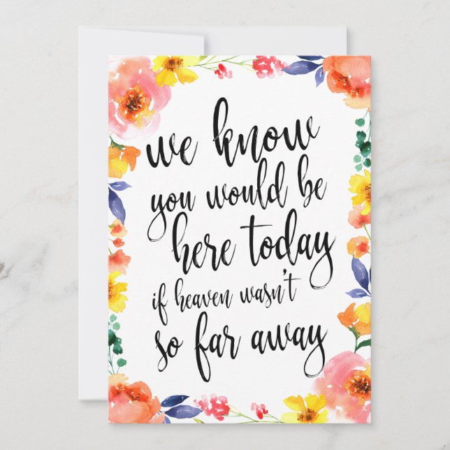 Carte Symbole commémoratif abordable pour mariage floral (Devant)