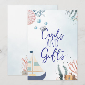 Carte Symbole d'Ahoy C'est un garçon Baby shower nautiqu