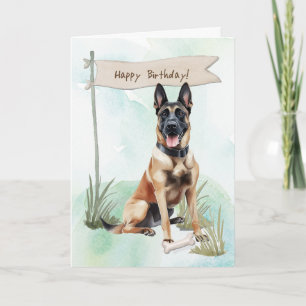 Carte Symbole d'anniversaire de la race Malinois