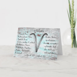 Carte SYMBOLE D'Astrologie Zodiaque Horoscope Aries