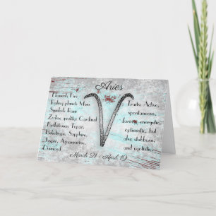 Carte SYMBOLE D'Astrologie Zodiaque Horoscope Aries