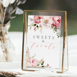 Carte SYMBOLE DE Baby shower Floral Rose Élégant