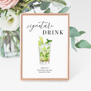 Carte Symbole de boisson moderne Elegant