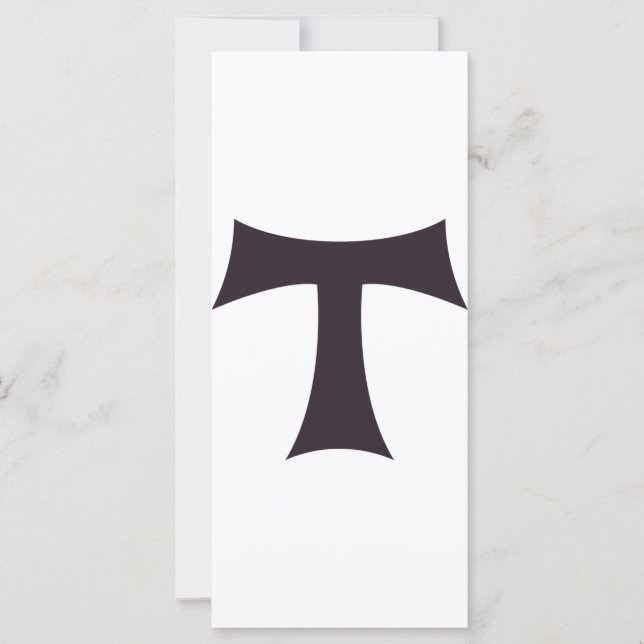 Carte Symbole de foi franciscaine de la Croix de Tau (Devant)