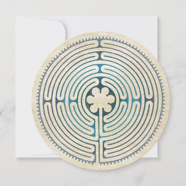 Carte Symbole de géométrie sacrée - Chartres Labyrinthe  (Devant)