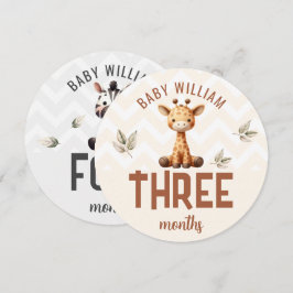 Carte Symbole de Jalon de la Girafe de Cute 3-4 Mois