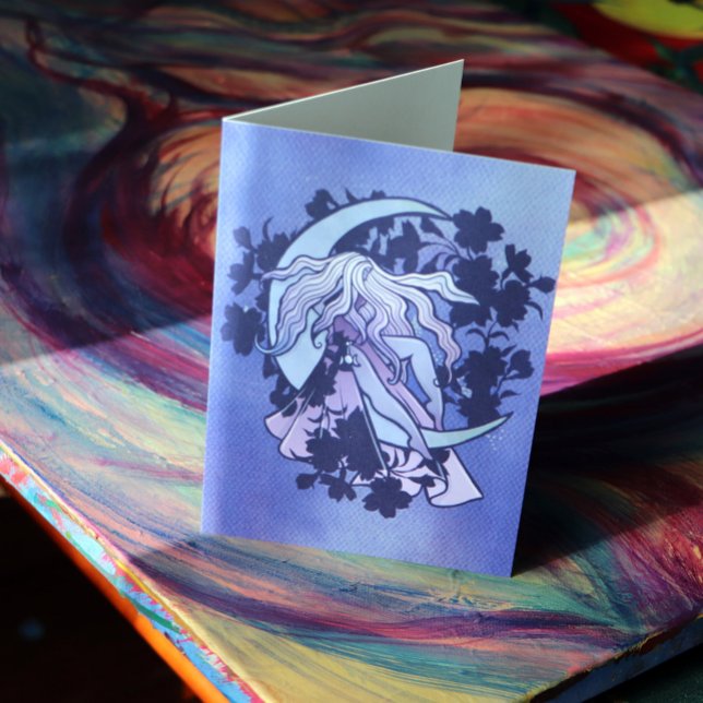 Carte Symbole de la lune violette déesse de Wiccan Tripl (Créateur téléchargé)