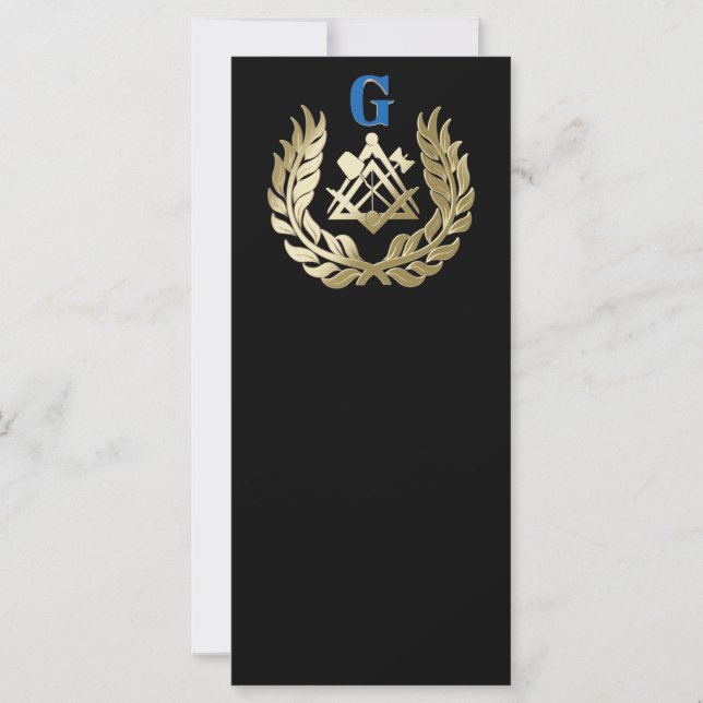 Carte Symbole de la maçonnerie d'or (Devant)