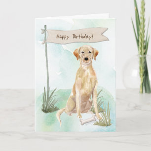 Carte Symbole de l'anniversaire du chien du Laboratoire