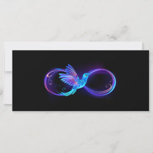 Carte Symbole de Neon Infinity par Glowing Hummingbird