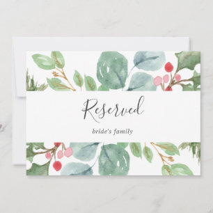 Carte Symbole de Noël Vert et Rouge Berry Réservé