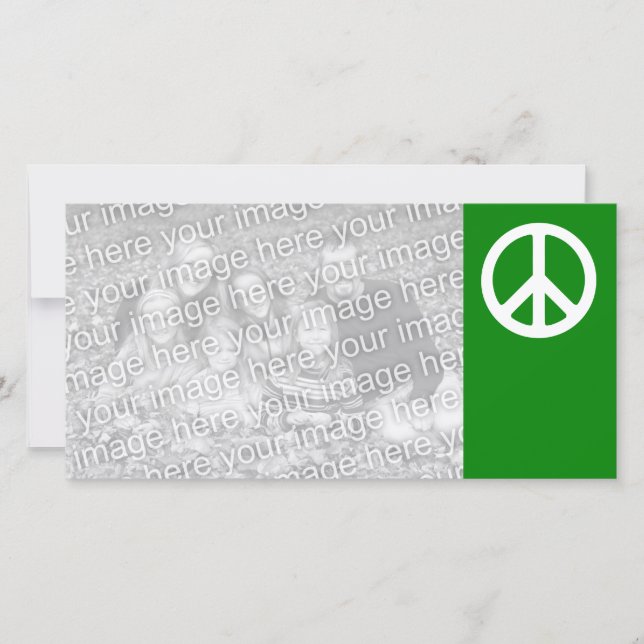 Carte Symbole de paix blanc et vert (Devant)
