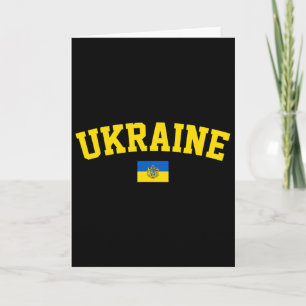 Carte Symbole de trident du drapeau ukrainien Patriotiqu
