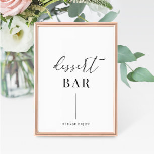 Carte Symbole du bar-dessert de mariage élégant moderne