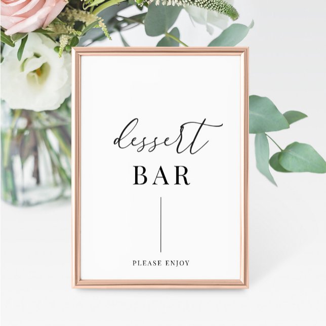 Carte Symbole du bar-dessert de mariage élégant moderne (Créateur téléchargé)