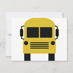 Carte symbole du bus scolaire jaune