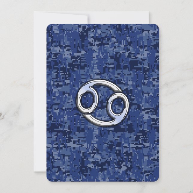 Carte Symbole du cancer Zodiac sur la caméra numérique b (Devant)