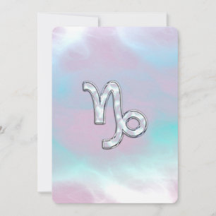 Carte Symbole du zodiaque de Capricorne sur Mère de Pear