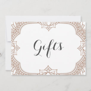 Carte SYMBOLE Élégant Cadeaux Mehndi