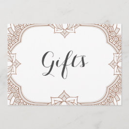 Carte SYMBOLE Élégant Cadeaux Mehndi
