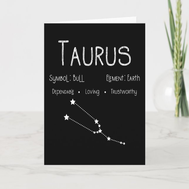 Carte Symbole étoile Astrologie Horoscope Taurus Cadeau  (Devant)