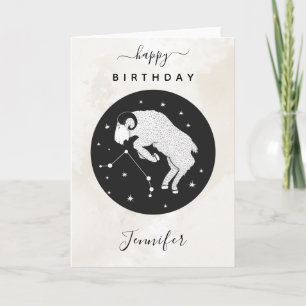 Carte SYMBOLE Étoile Zodiaque Astrologie Aries Horoscope