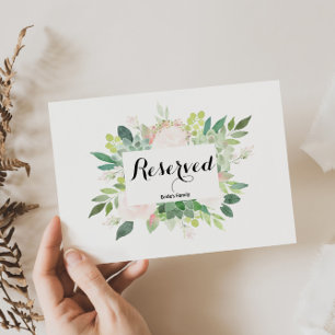 Carte Symbole floral tropical moderne réservé