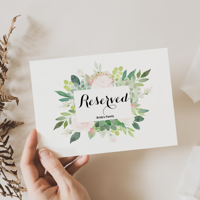 Carte Symbole floral tropical moderne réservé (Créateur téléchargé)