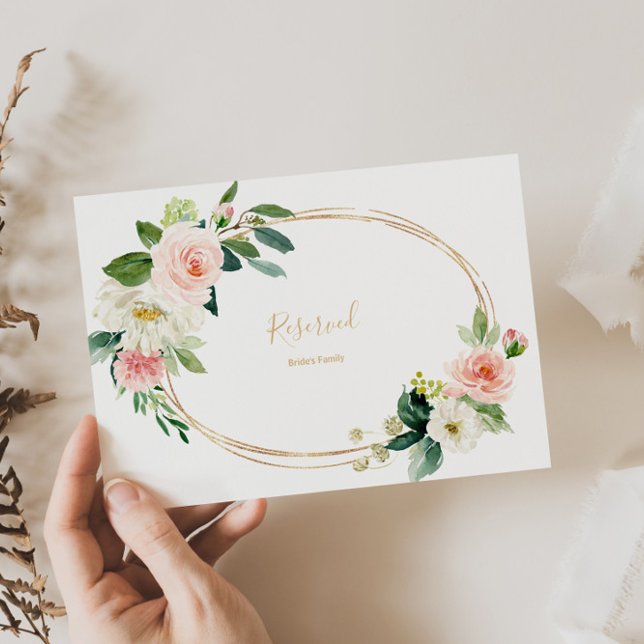 Carte Symbole Géométrique Vert & Or Elégant Réservé (Créateur téléchargé)