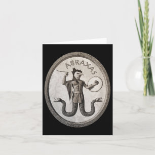 Carte Symbole gnostique ésotérique Abraxas Occult Ritua 