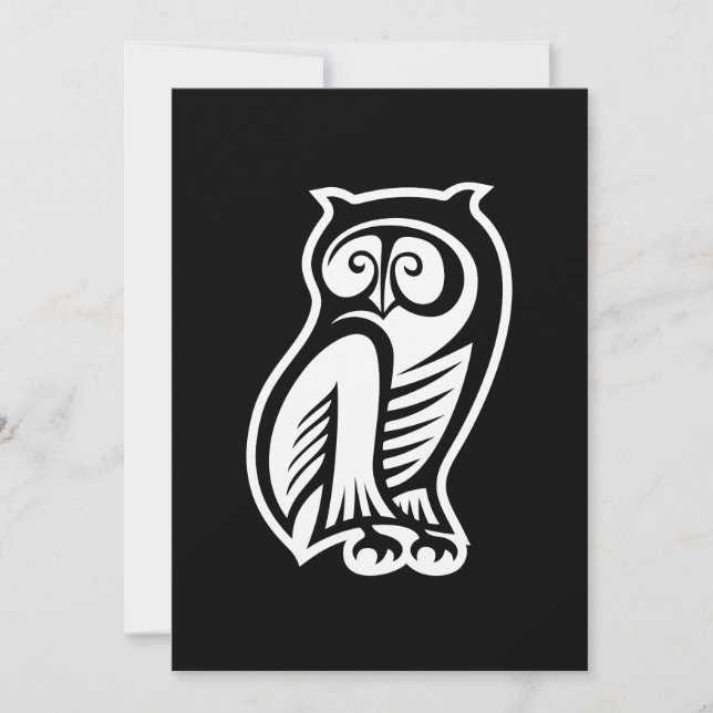Carte Symbole hibou blanc (Devant)