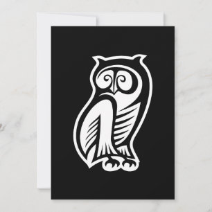 Carte Symbole hibou blanc