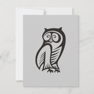 Carte Symbole hibou noir