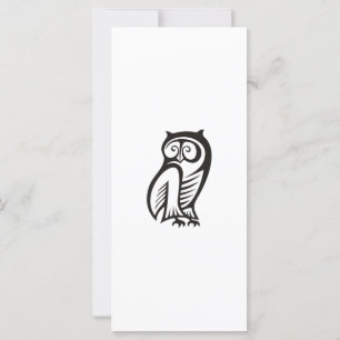 Carte Symbole hibou noir