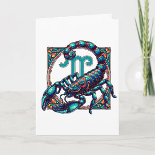 Carte Symbole Horoscope Scorpio Astrologie Anniversaire