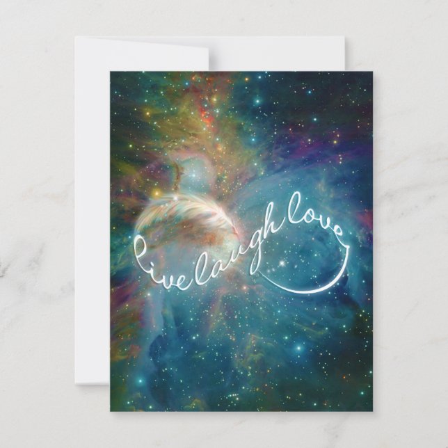 Carte Symbole infinité de "Live Laugh Love" mystique (Devant)