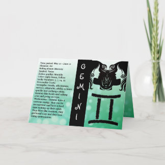 Carte SYMBOLE JOLI ANNIVERSAIRE Horoscope Gemini