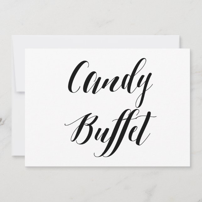 Carte Symbole Mariage Style de calligraphie "Buffet de b (Devant)