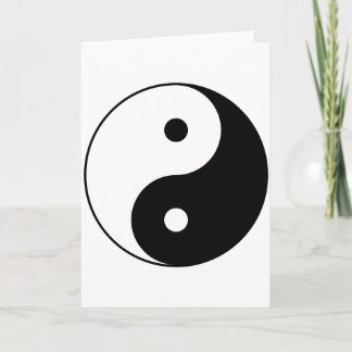 Carte Symbole philosophique motivationnel Yin et Yang