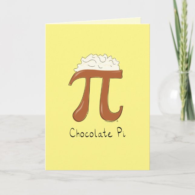 Carte Symbole Pi Chocolat Math drôle (Devant)