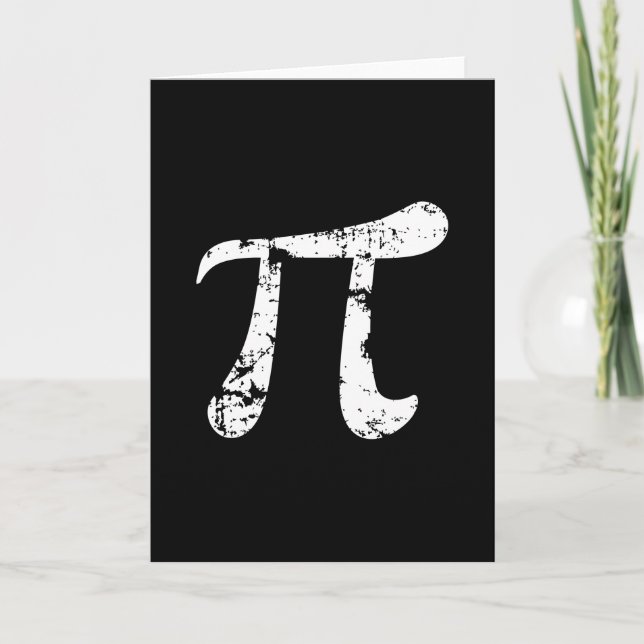 Carte Symbole Pi Grunge Blanc (Devant)