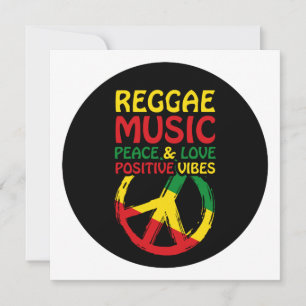 Carte Symbole Reggae et Paix avec citations positives