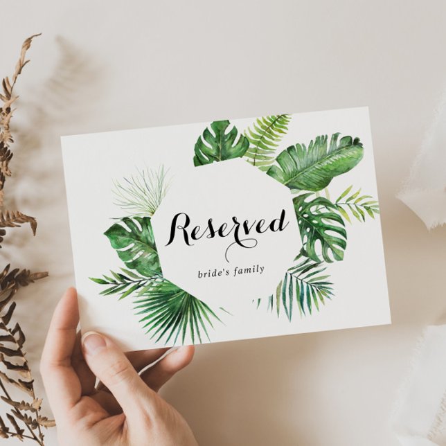 Carte Symbole réservé de mariage de destination géométri (Créateur téléchargé)