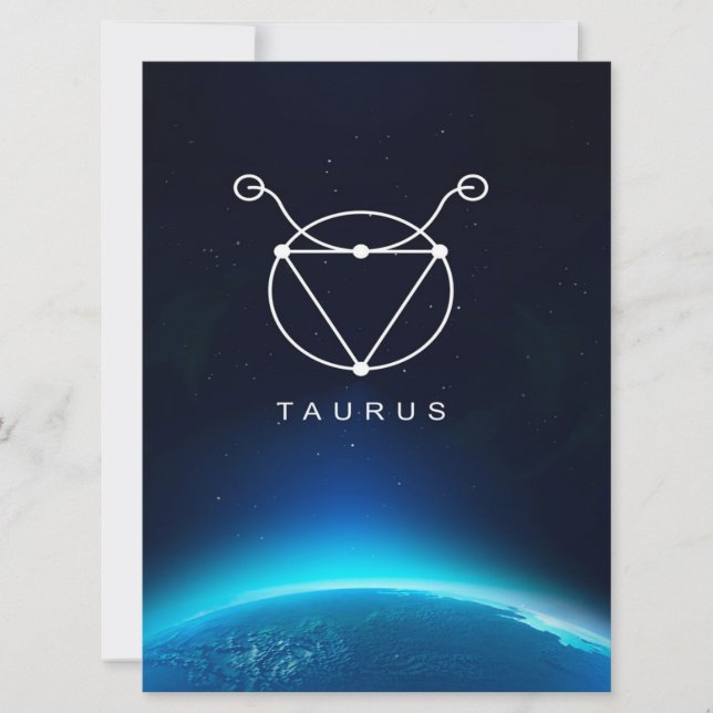 Carte Symbole Taurus or Toile Mur Art Design | Cadeau d' (Devant)